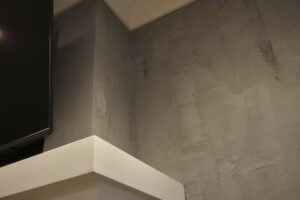 Moody dark liquid metal wall finish Ottawa