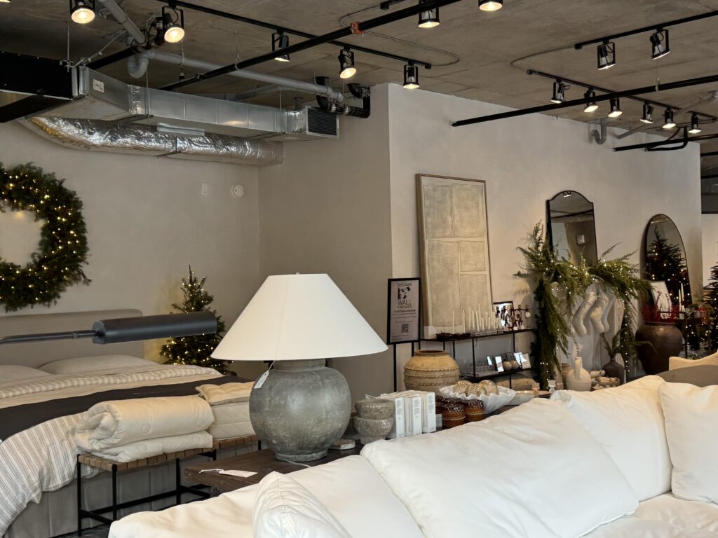 Textured stone effect plaster walls in an Ottawa commercial interior